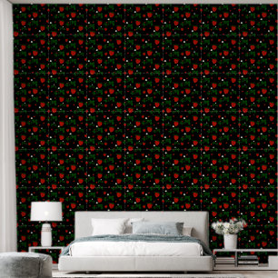 Strawberries Pattern Wallpaper