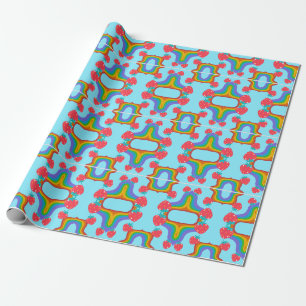 strawberries pattern wrapping paper