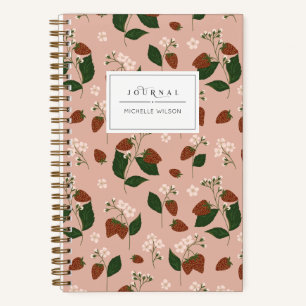 Strawberries Personalised Journal