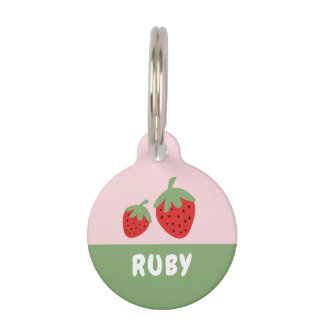 STRAWBERRIES PET TAG