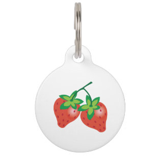 Strawberries Pet Tag