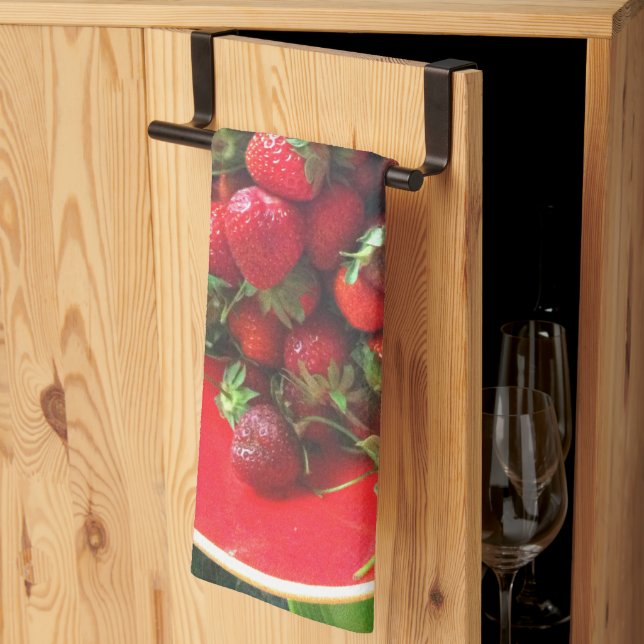 Strawberries Placemat Tea Towel (Thirds Fold)