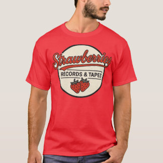 Strawberries Records and Tapes Retro T-Shirt