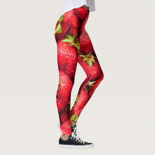 Strawberries Red Delicious Strawberry Leggings