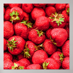 Strawberries Red Delicious Strawberry Poster