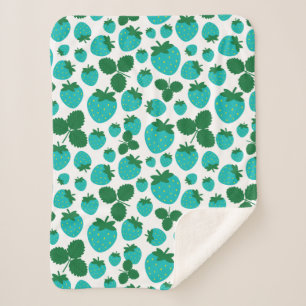 Strawberries Sherpa Blanket
