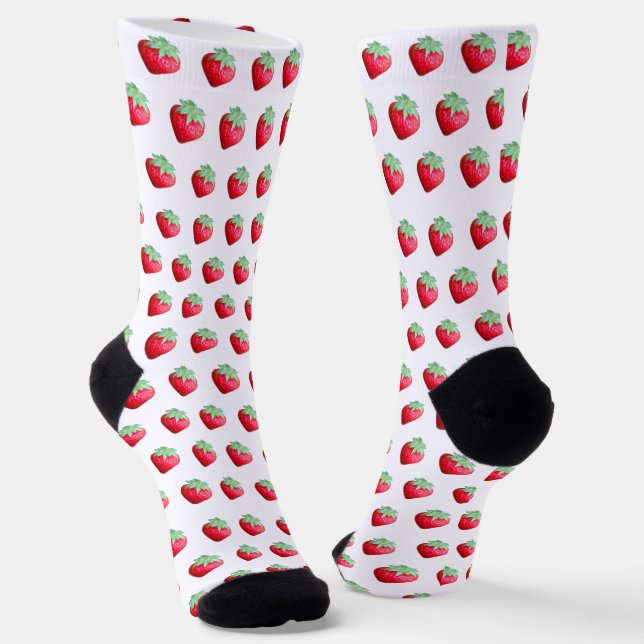 Strawberries Socks (Angled)