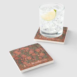Strawberries Stone Coaster