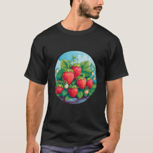 Strawberries Strawberry Motif Strawberry Plants Fr T-Shirt