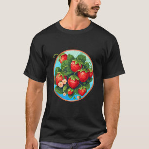 Strawberries Strawberry Motif Strawberry Plants Fr T-Shirt