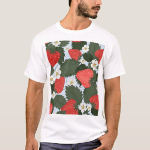 Strawberries: summer fruit pattern design. T-Shirt