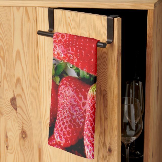 Strawberries Tea Towel (Thirds Fold)
