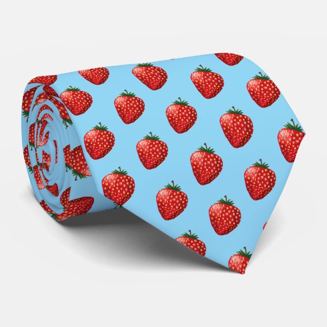 Strawberries Tie (Rolled)