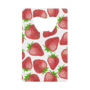 Strawberries watercolor pattern