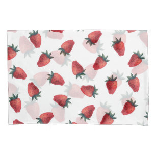 Strawberries Watercolor: Playful Seamless Pattern Pillowcase