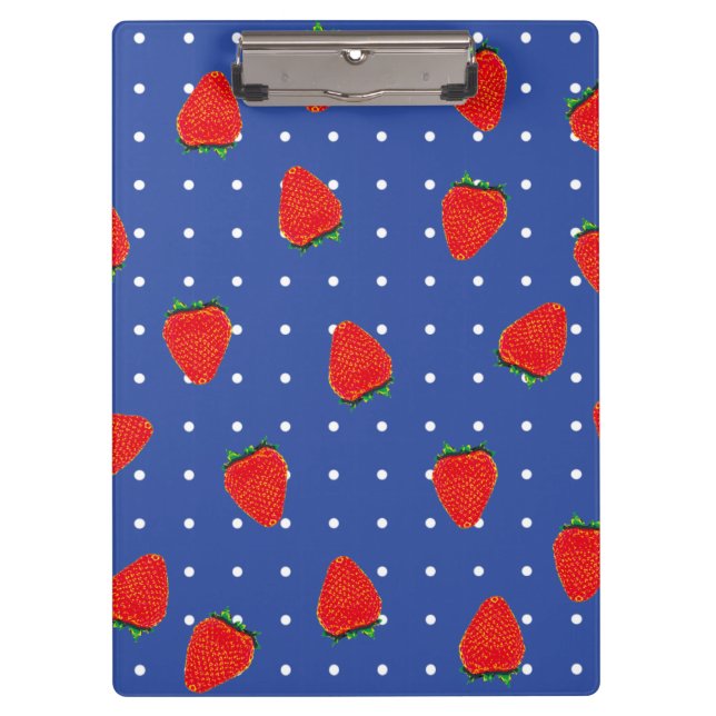 strawberries with dots clipboard (Front)