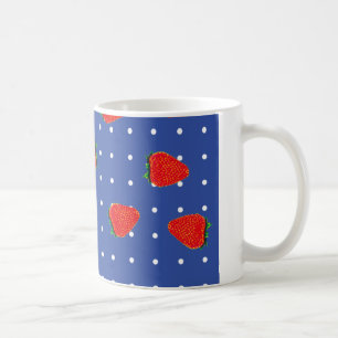 strawberries with dots coffee mug