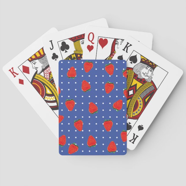 strawberries with dots playing cards (Back)