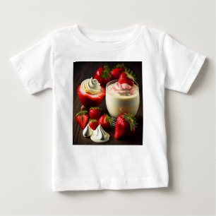 Strawberries with yogurt  baby T-Shirt