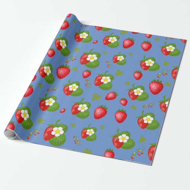 Strawberries  wrapping paper (Unrolled)