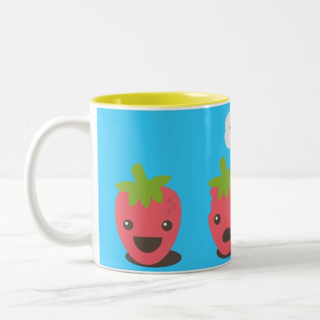 Strawberries (WTF?) Two-Tone Coffee Mug (Left)
