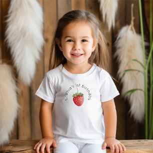 Strawberry 1st Birthday Baby T-Shirt