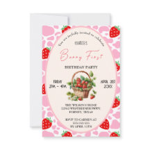 Strawberry 1st Birthday Berry First Birthday Party