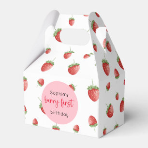 Strawberry 1st Birthday Berry First Favour Box
