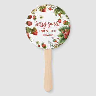 Strawberry 1st Birthday Berry First Hand Fan