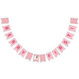 Strawberry 1st Birthday Berry First Photo Bunting