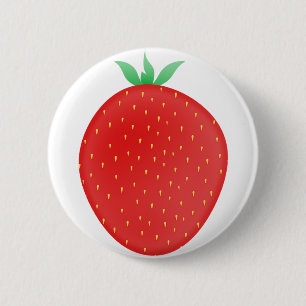 Strawberry 6 Cm Round Badge