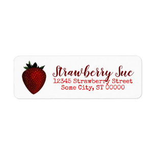 strawberry address label return address label