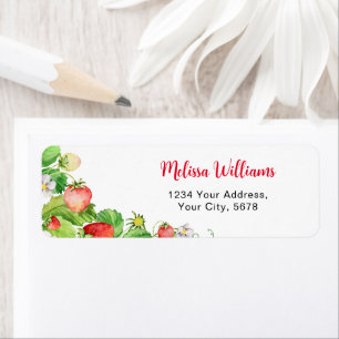 Strawberry Address Return Address Label