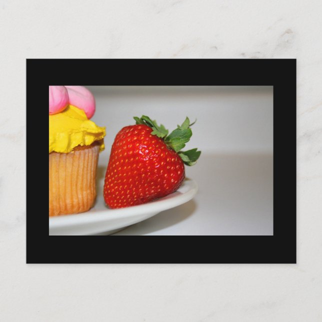 Strawberry And A Muffin Postcard (Front)