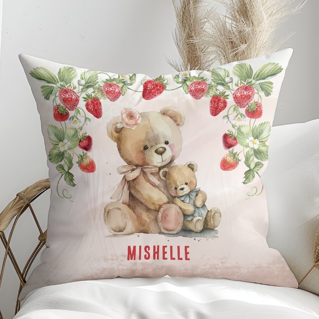 Strawberry and Bear Cushion (Creator Uploaded)