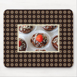 Strawberry and Dark Chocolate Mousse Dessert Mouse Pad