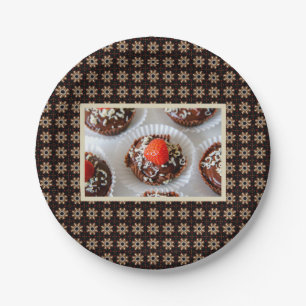 Strawberry and Dark Chocolate Mousse Dessert Paper Plate