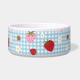 Strawberry and Flower Seamless Pattern 