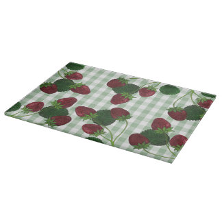 Strawberry And Gingham Lamp Cutting Board