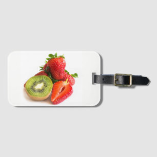 Strawberry and kiwi luggage tag