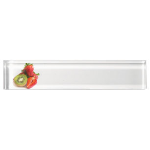 Strawberry and kiwi nameplate