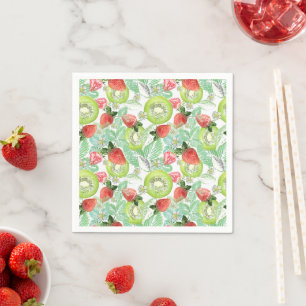 Strawberry and kiwi. napkin