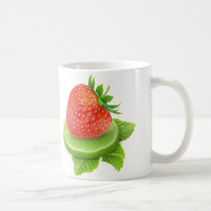 Strawberry and lime coffee mug