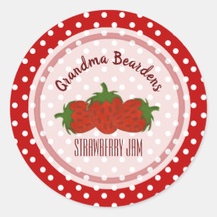 Strawberry And Polka Dot Personalised Labels