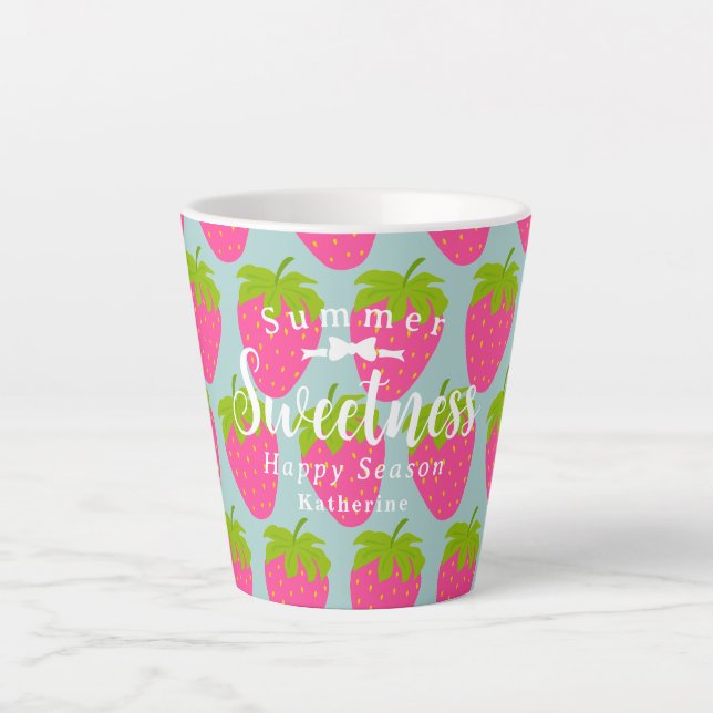 Strawberry Aqua Latte Mug (Front)