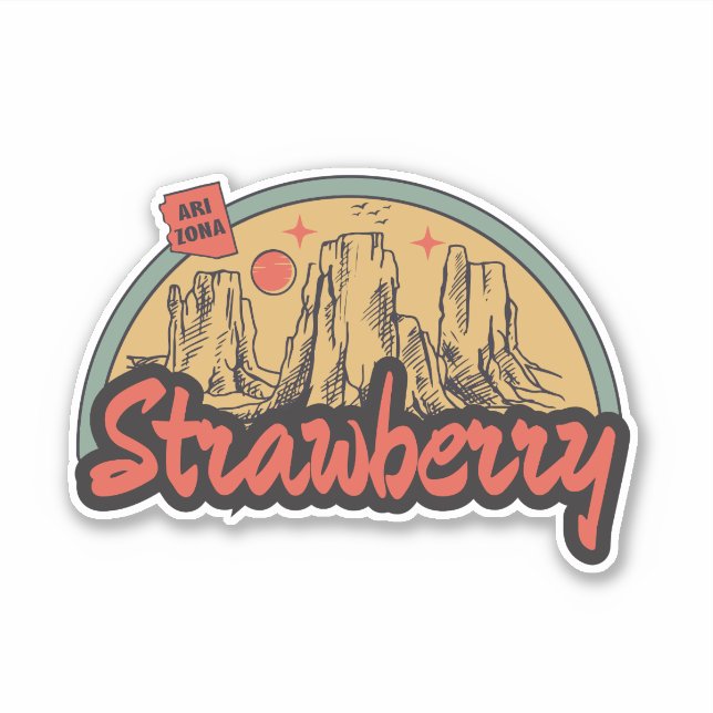 Strawberry, Arizona  Sticker (Front)