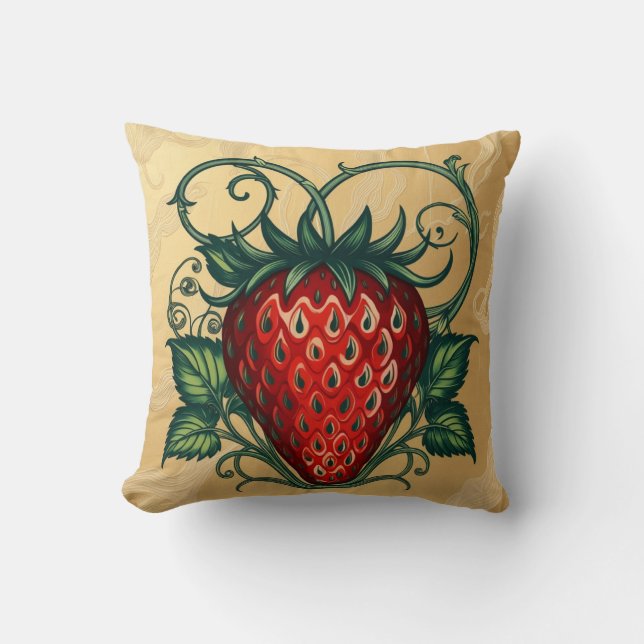 Strawberry Art Design  Cushion (Front)