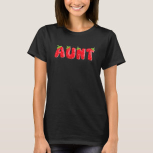 Strawberry Aunt Fruit Birthday Family Matching T-Shirt