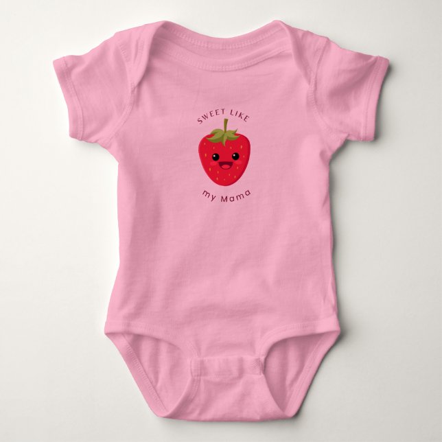 Strawberry Baby Bodysuit  (Front)
