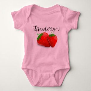 Strawberry  baby bodysuit